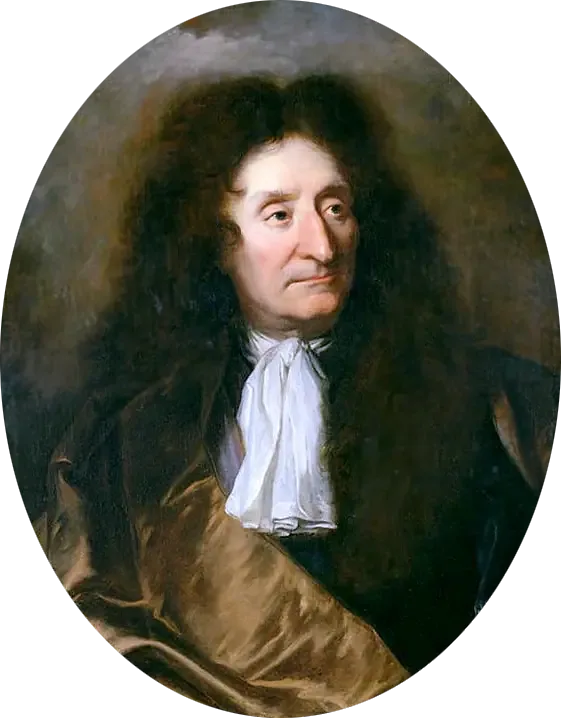 Портрет Жана де Лафонтена (1621-1695), поэт - Гиацинт Ригу