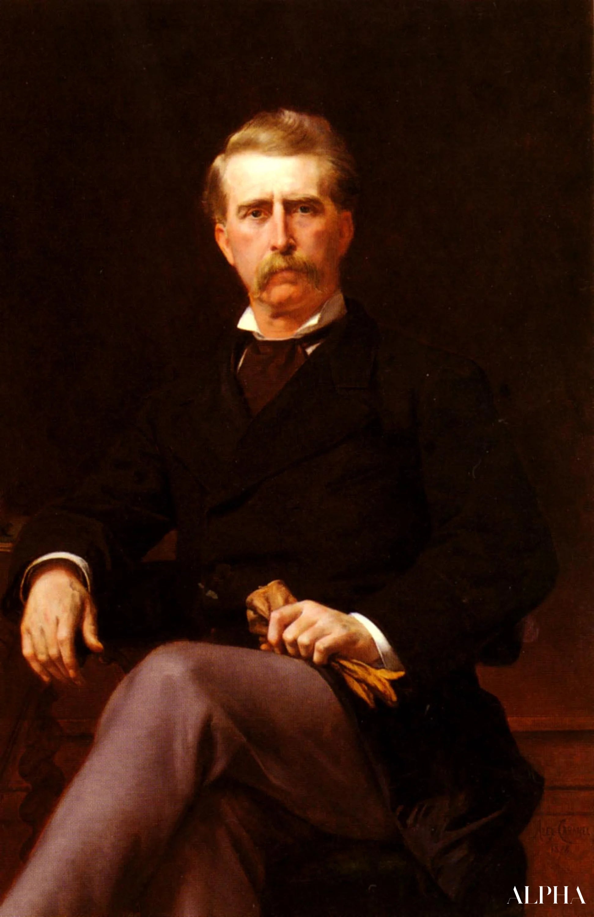Reproduction du tableau « Portrait de John William Mackay - Alexandre Cabanel » par Alpha Reproduction en peinture à l’huile
