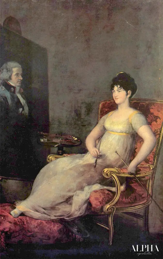 Portrait de la Marquise de Villafranca - Francisco de Goya - Reproductions de tableaux et peintures haut de gamme