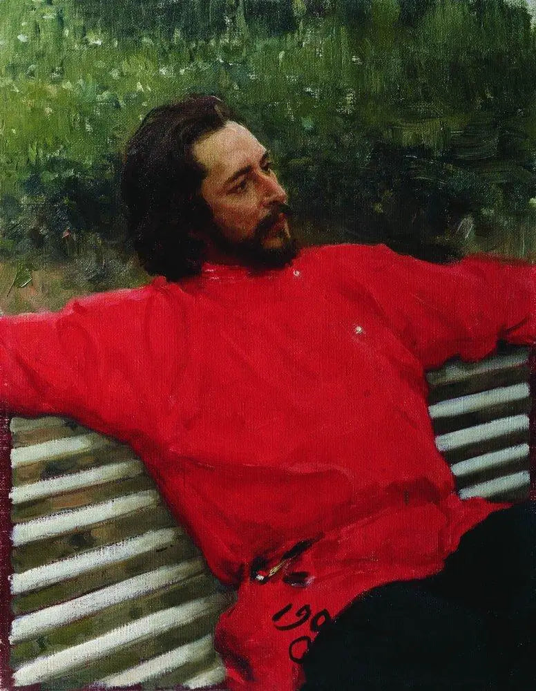 Портрет писателя Леонида Николаевича Андреева (летние пребывания). - Илья Репин