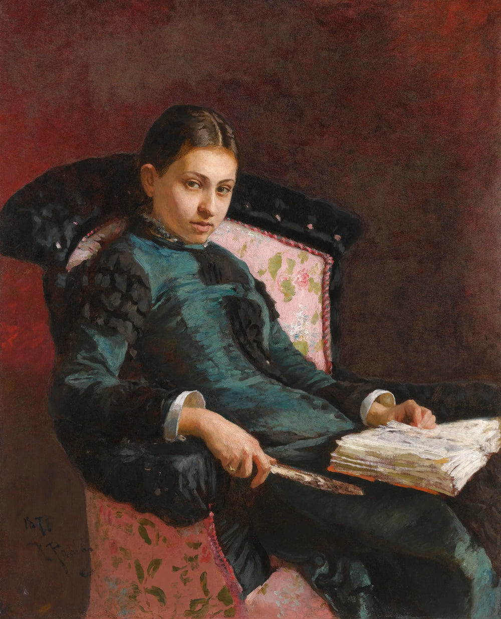 Portrait de l’épouse de l’artiste Vera Repin’ - Ilya Repin - Alpha Reproduction