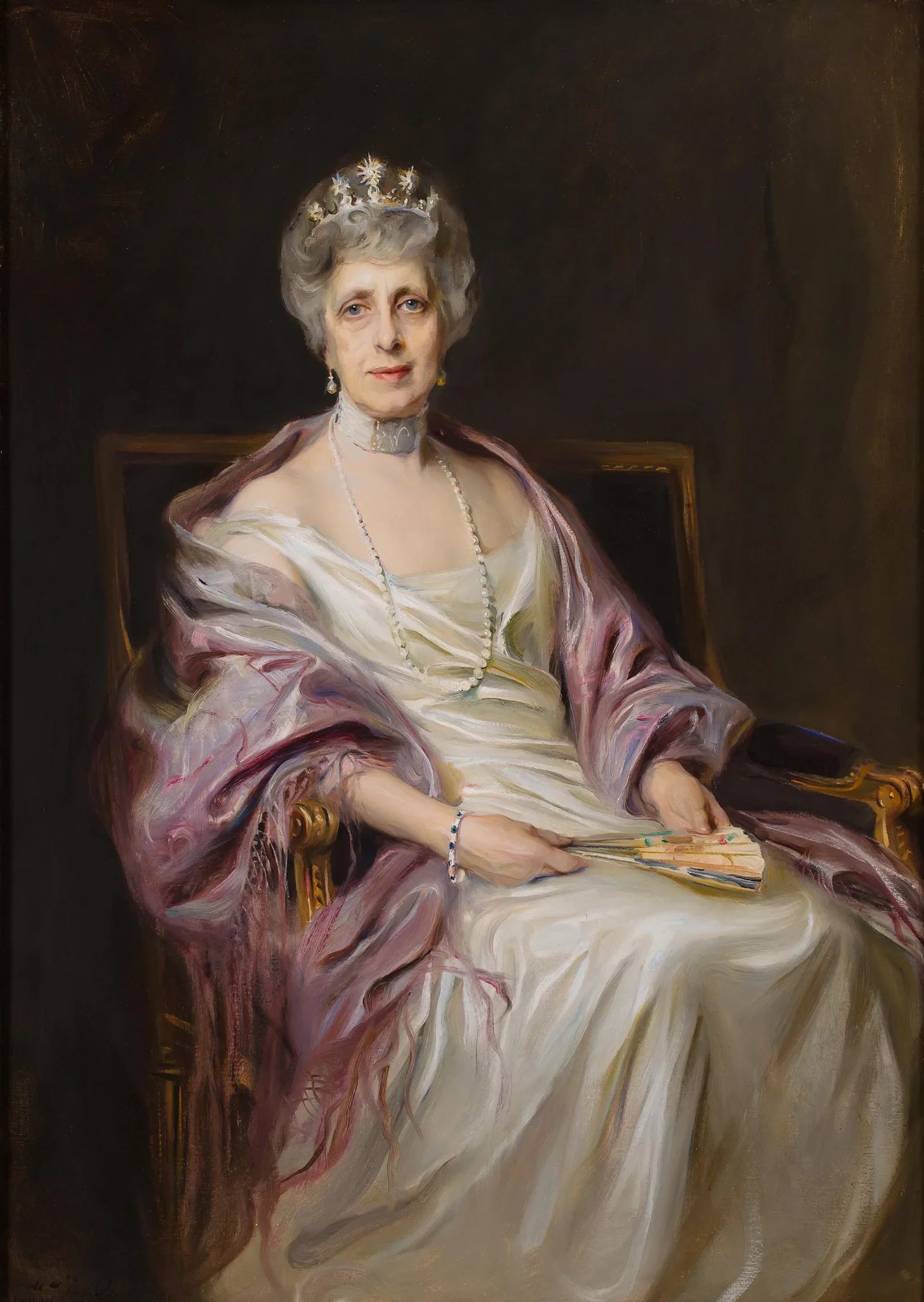 Portrait de Mme Robert Livingston Fryer, née Mlle Melissa Dodge Pratt - Philip de László image 1 reproduction d’œuvre d’art à l’huile