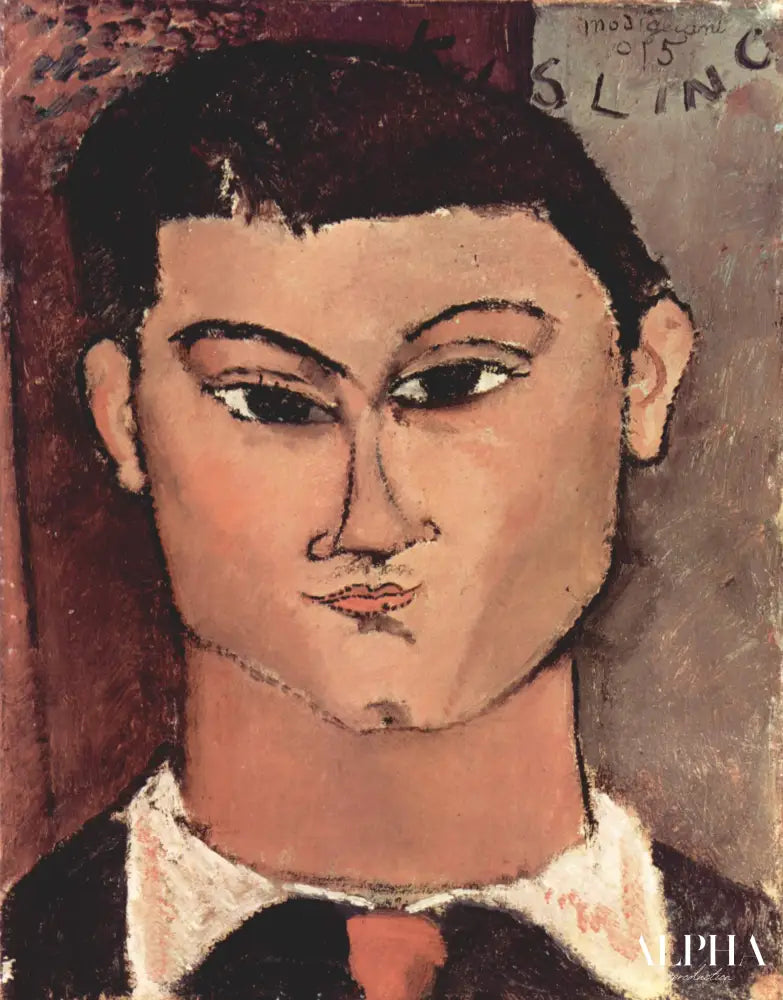 Portrait de Moise Kisling - Amadeo Modigliani - Reproductions de tableaux et peintures haut de gamme