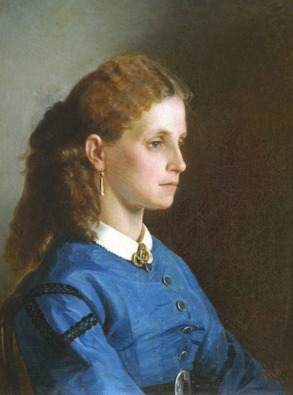 Portrait de Yanitskaya - Ilya Repin - Alpha Reproduction