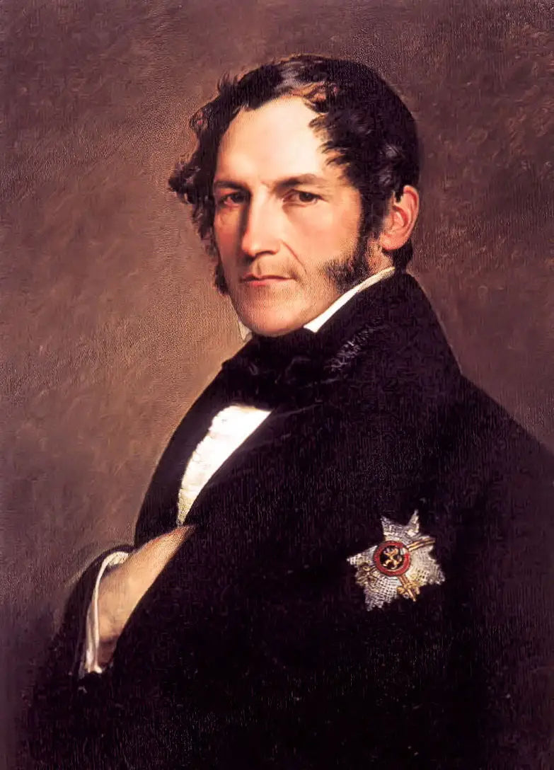Portrait du roi Léopold Ier en habit noir - Franz Xaver Winterhalter - Alpha Reproduction