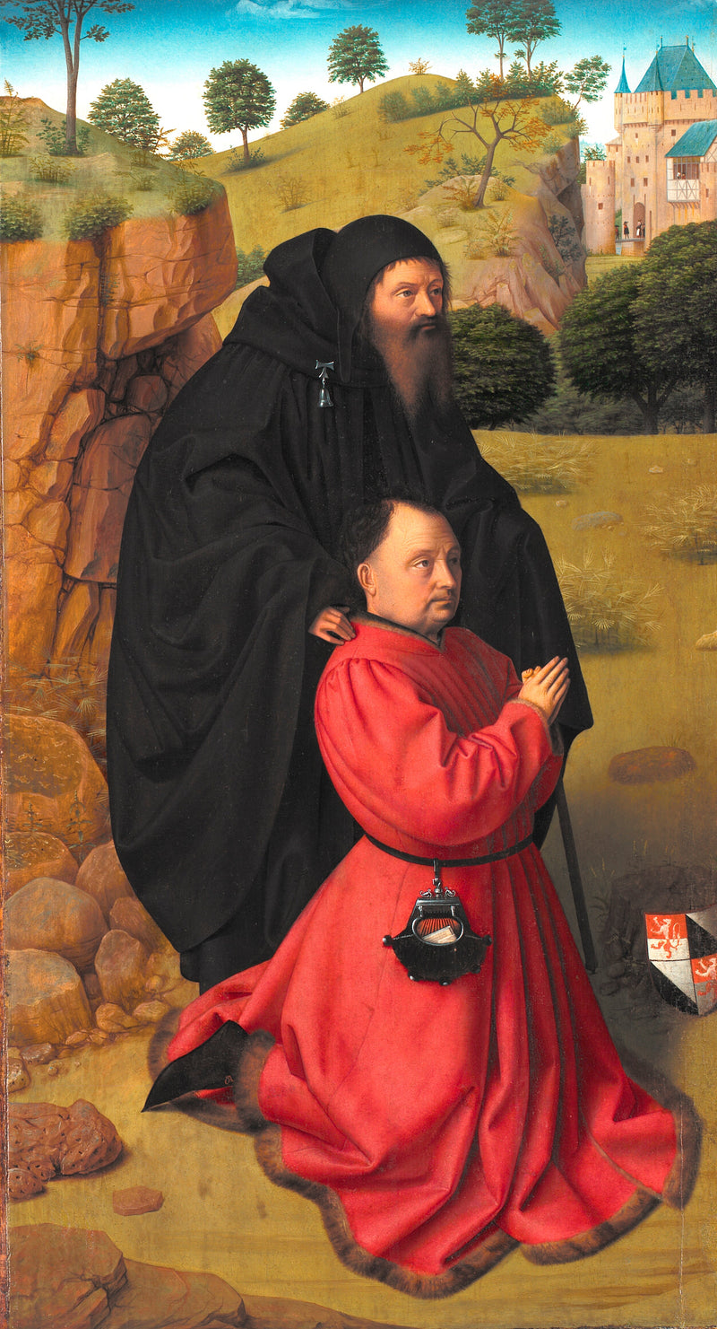 Портрет жертвователя, представленный святым Антонием. - Petrus Christus