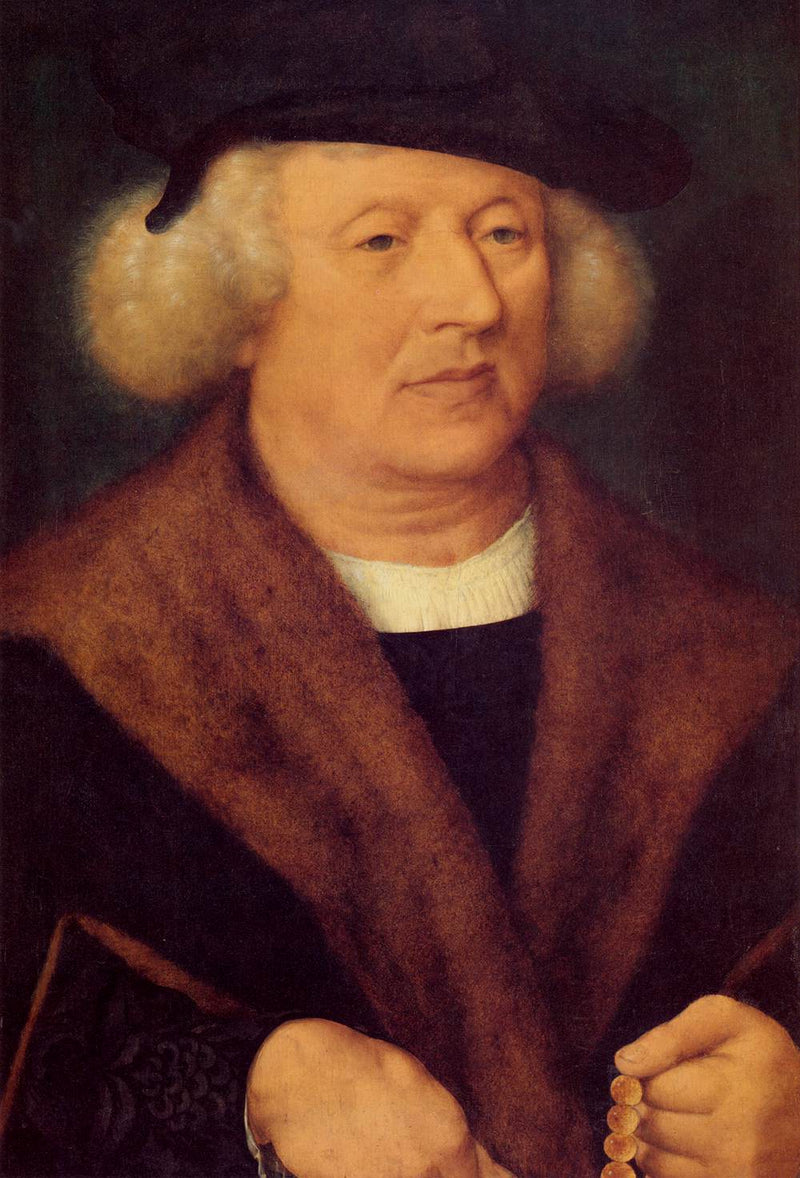 портрет мужчины в черной кепке - Joos van Cleve