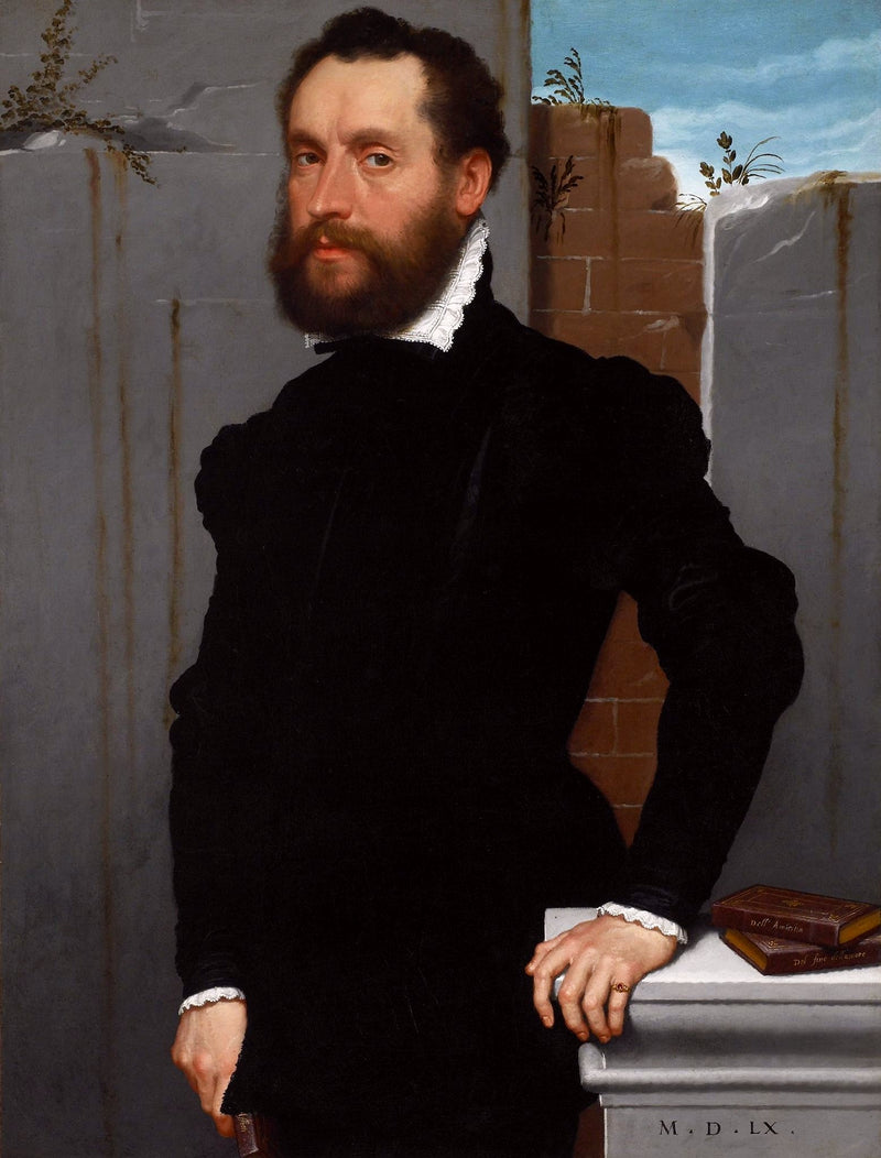 Портрет неизвестного поэта. - Giovanni Battista Moroni