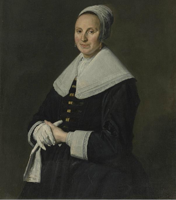 Portrait d’une femme avec des gants - Frans Hals - Alpha Reproduction