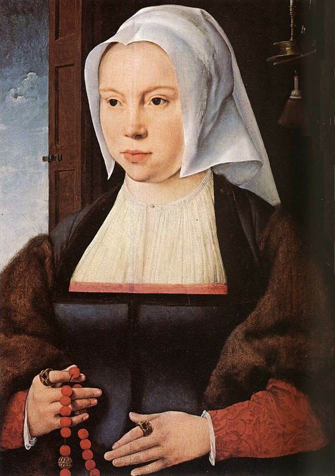 Портрет женщины с четками - Joos van Cleve