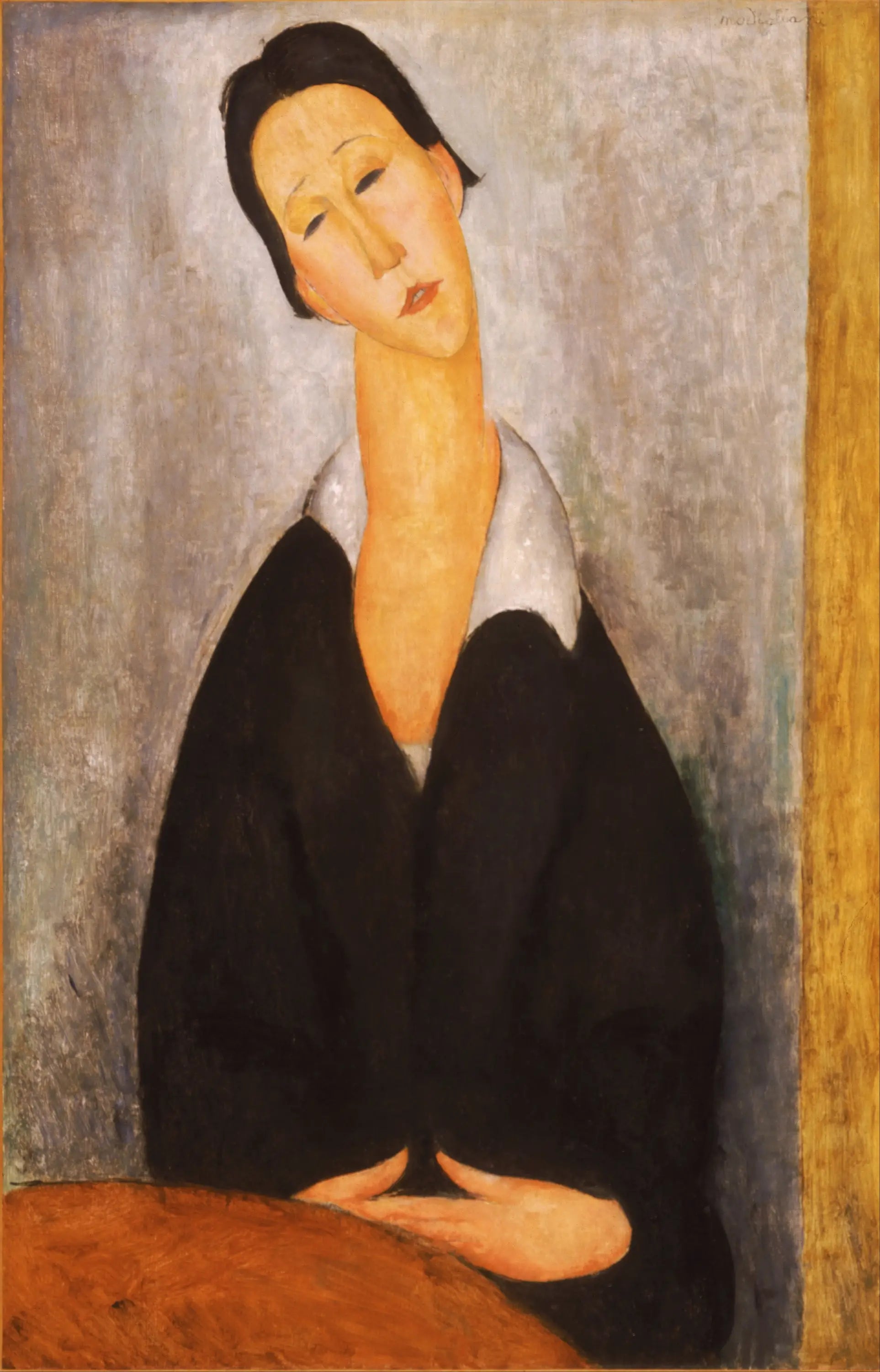 Reproduction du tableau « Portrait d'une femme polonaise - Amedeo Modigliani » par Alpha Reproduction en peinture à l’huile