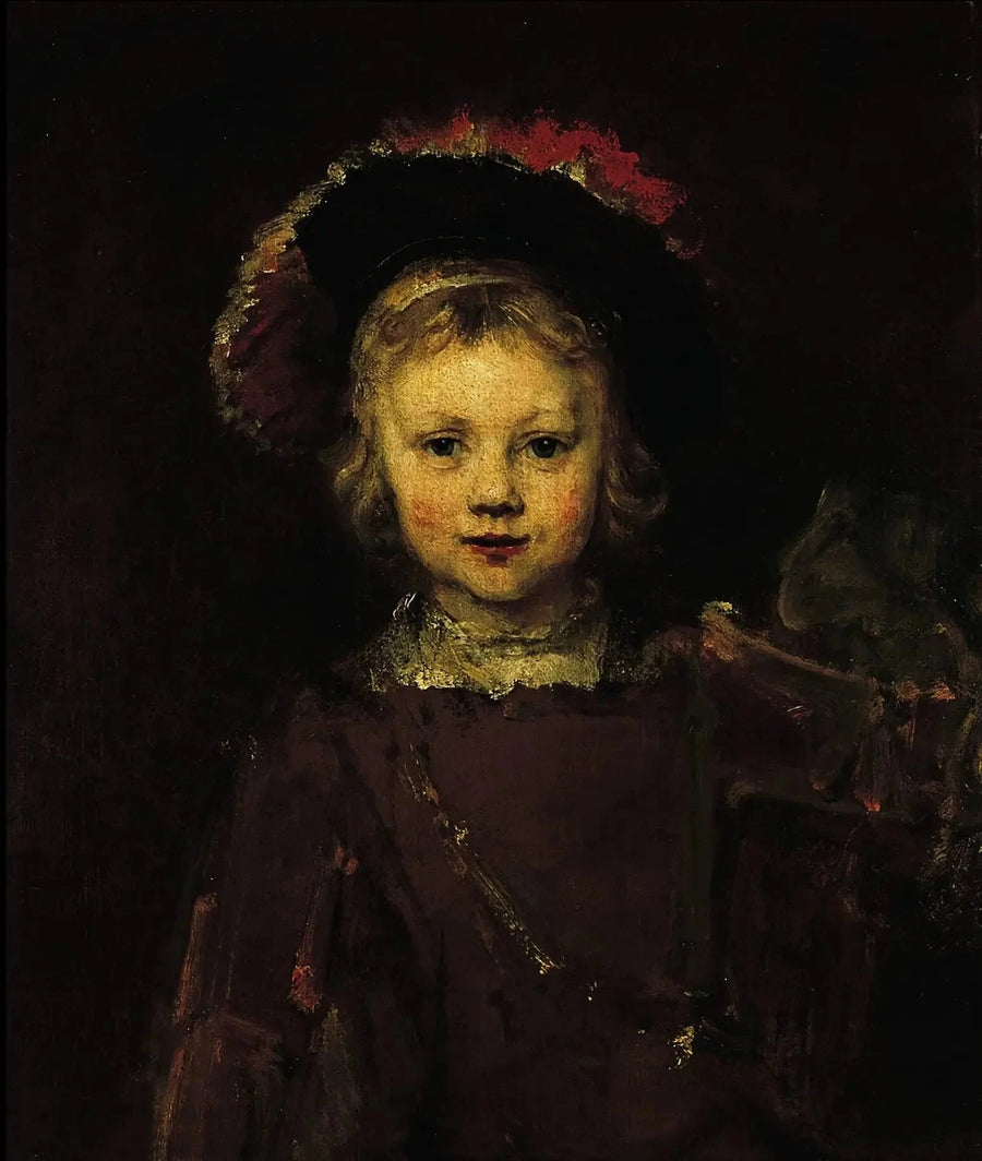 Portrait d’un garçon en costume de fantaisie — Rembrandt, 1655–1660, Norton Simon Museum