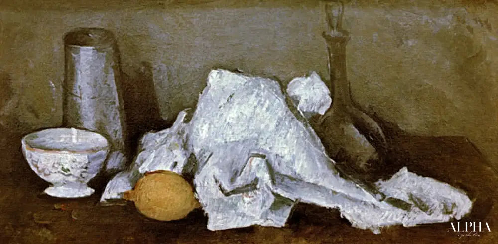 Pot à lait et citron II - Paul Cézanne - Reproductions de tableaux et peintures haut de gamme