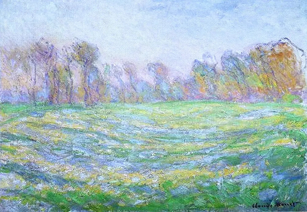 Prairie à Giverny - Claude Monet image 1 copie de tableau peinte à la main