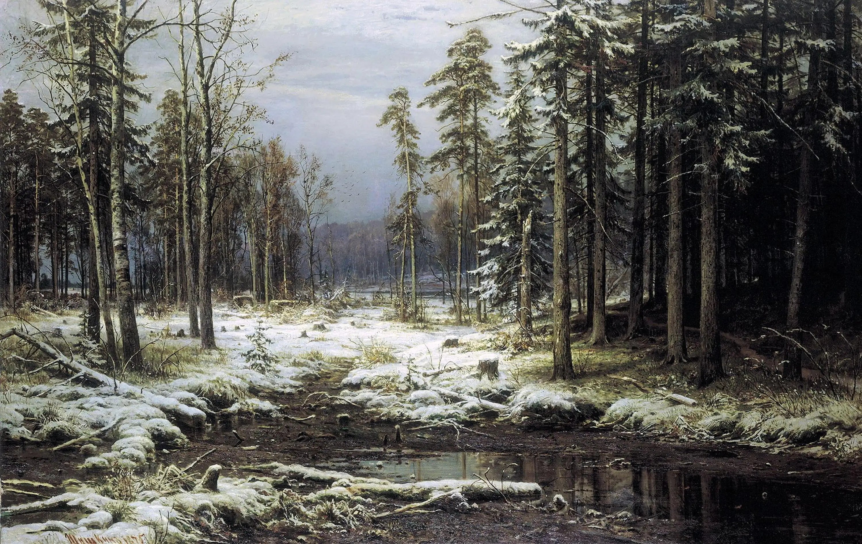 Première neige - Ivan Chichkine - Alpha Reproduction