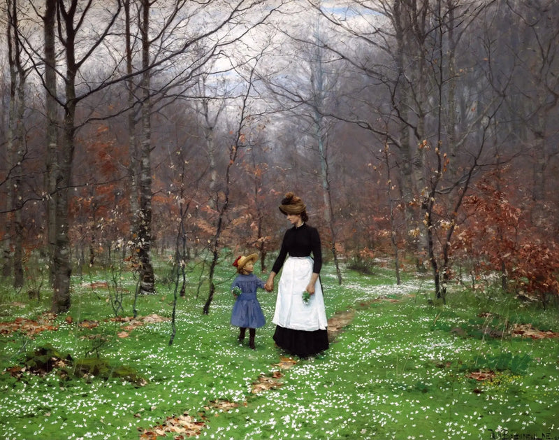 Весна; первые анемоны - Х. А. Брендекильде