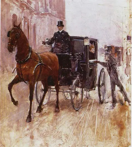 Promenade en fiacre - Jean Béraud - Alpha Reproduction