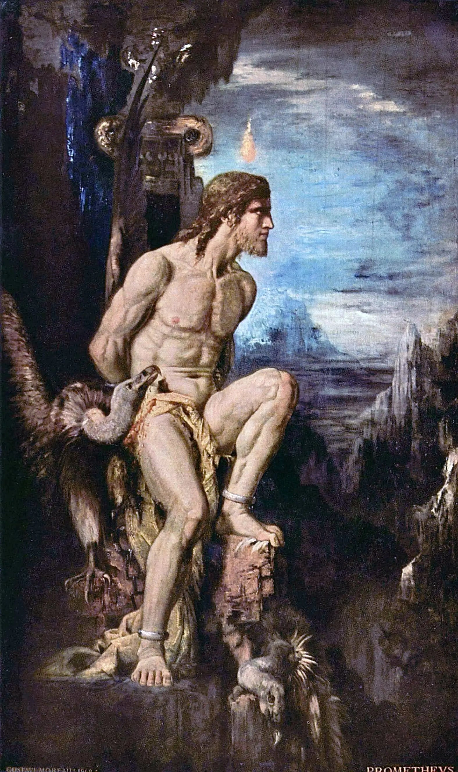 Prométhée - Gustave Moreau image 1 copie de tableau peinte à la main