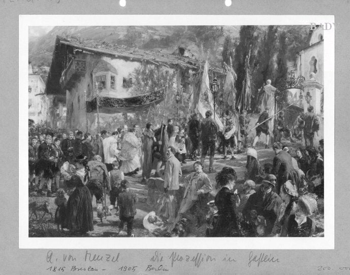 Prozession à Bayr. Dorf - Adolph von Menzel - Alpha Reproduction