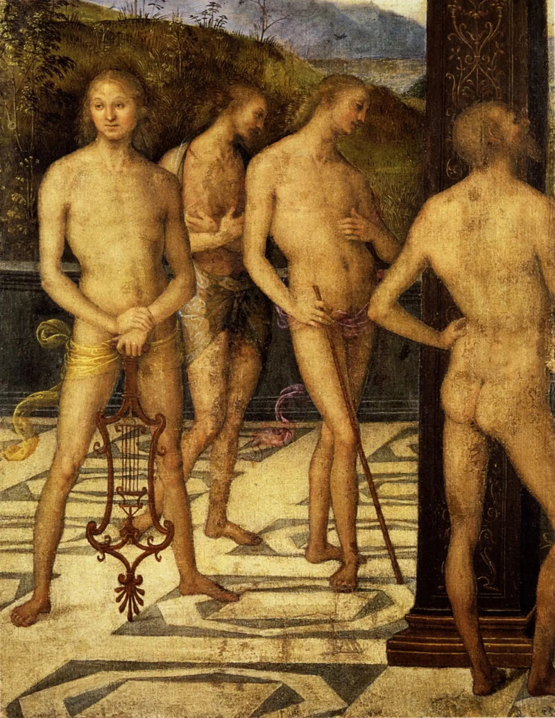Четыре мужских персонажа - Pietro Perugino