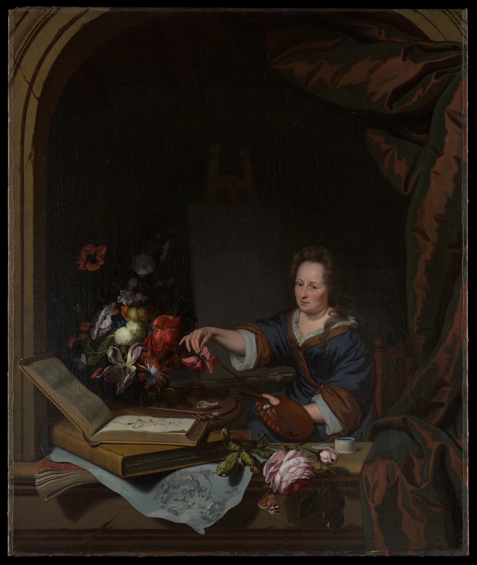 Rachel Ruysch dans son atelier - Michiel van Musscher|Rachel Ruysch
