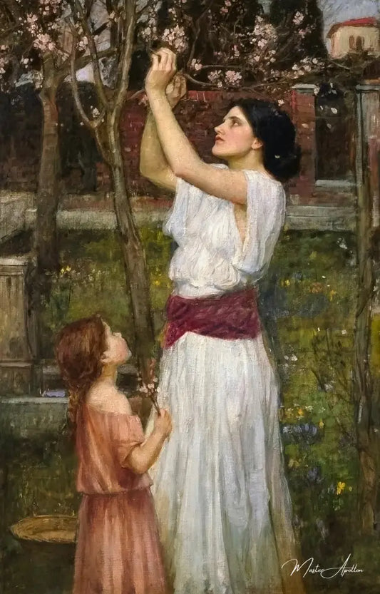 Rassembler des fleurs d’amandier - John William Waterhouse Reproductions de tableaux à la peinture à l’huile