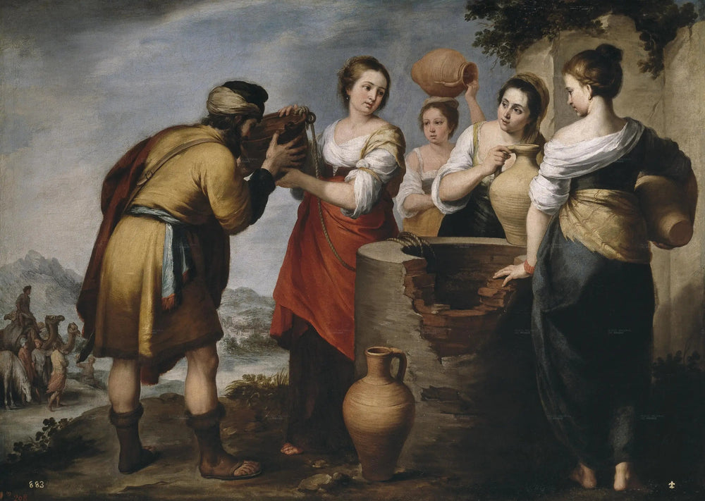 Rebecca et Eliezer - Bartolomé Esteban Murillo image 1 reproduction d’œuvre d’art à l’huile