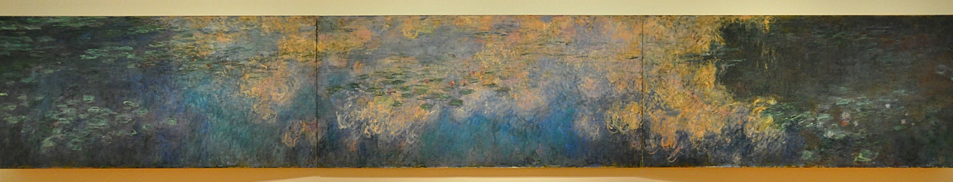 Reflets de nuages sur l’étang aux nymphéas de Claude Monet, 1914–1926 – MoMA 666.1959.a-c, Wildenstein 1972 à 1974