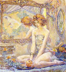 Réflexions - Robert Lewis Reid image 1 copie peinte à la main à l’huile