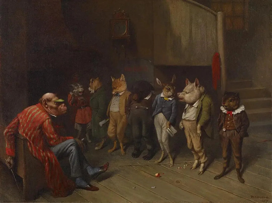 Règlement de l'école - William Holbrook image 1 copie peinte à la main à l’huile