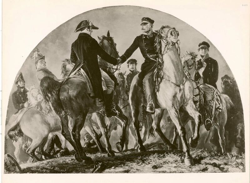 встреча Блюхера и Веллингтона - Адольф фон Мензель