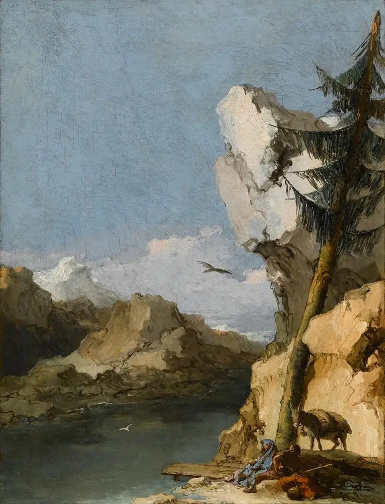 Repos pendant la fuite en Égypte - Giovanni Battista Tiepolo - Alpha Reproduction