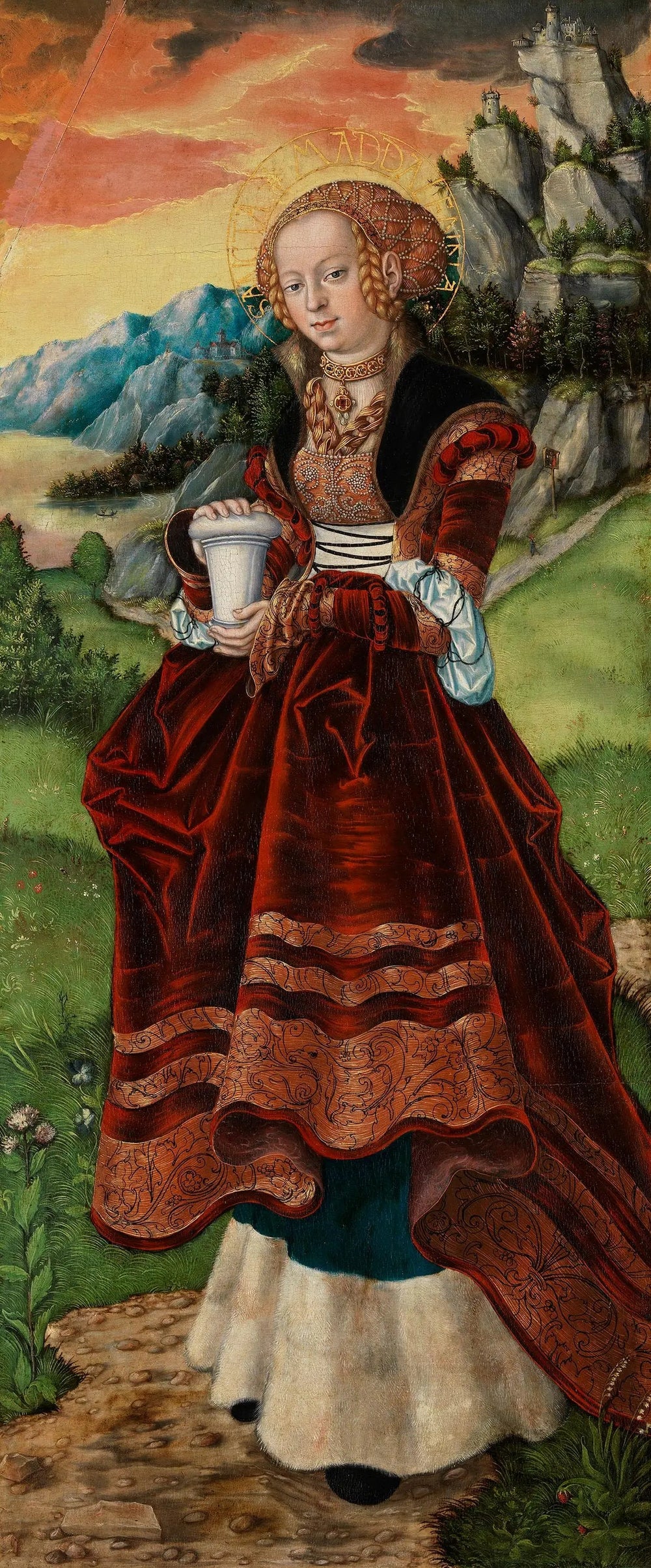 Retable de Pfirtscher: Heilige Maria Magdalena - Lucas Cranach the Elder - Alpha Reproduction