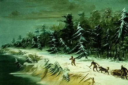 Возвращение к форту Фронтенак на санях. Февраль 1679 - Джордж Катлин