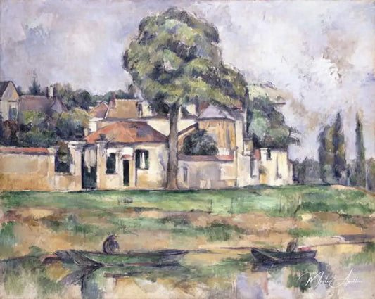 Rives de la Marne - Paul Cézanne - Reproductions de tableaux et peintures haut de gamme