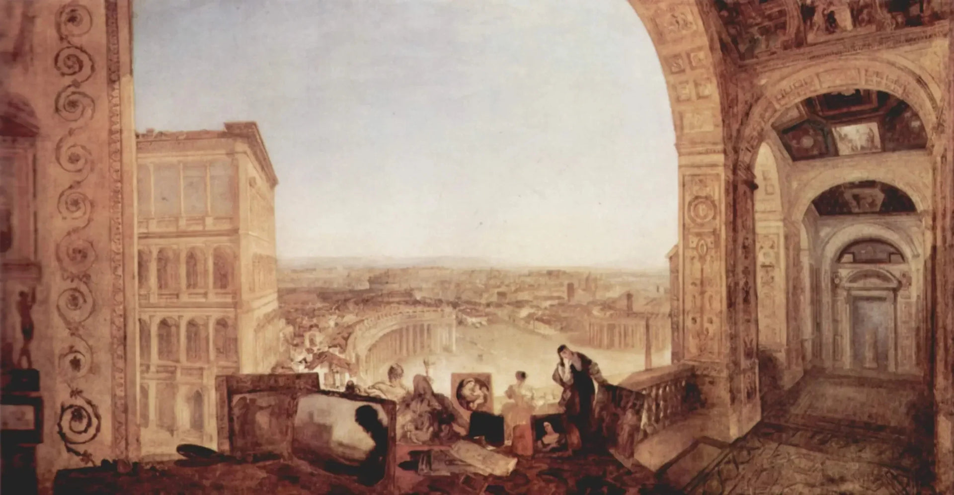 Rome vue du Vatican - J. M. W. Turner image 1 copie de tableau peinte à la main