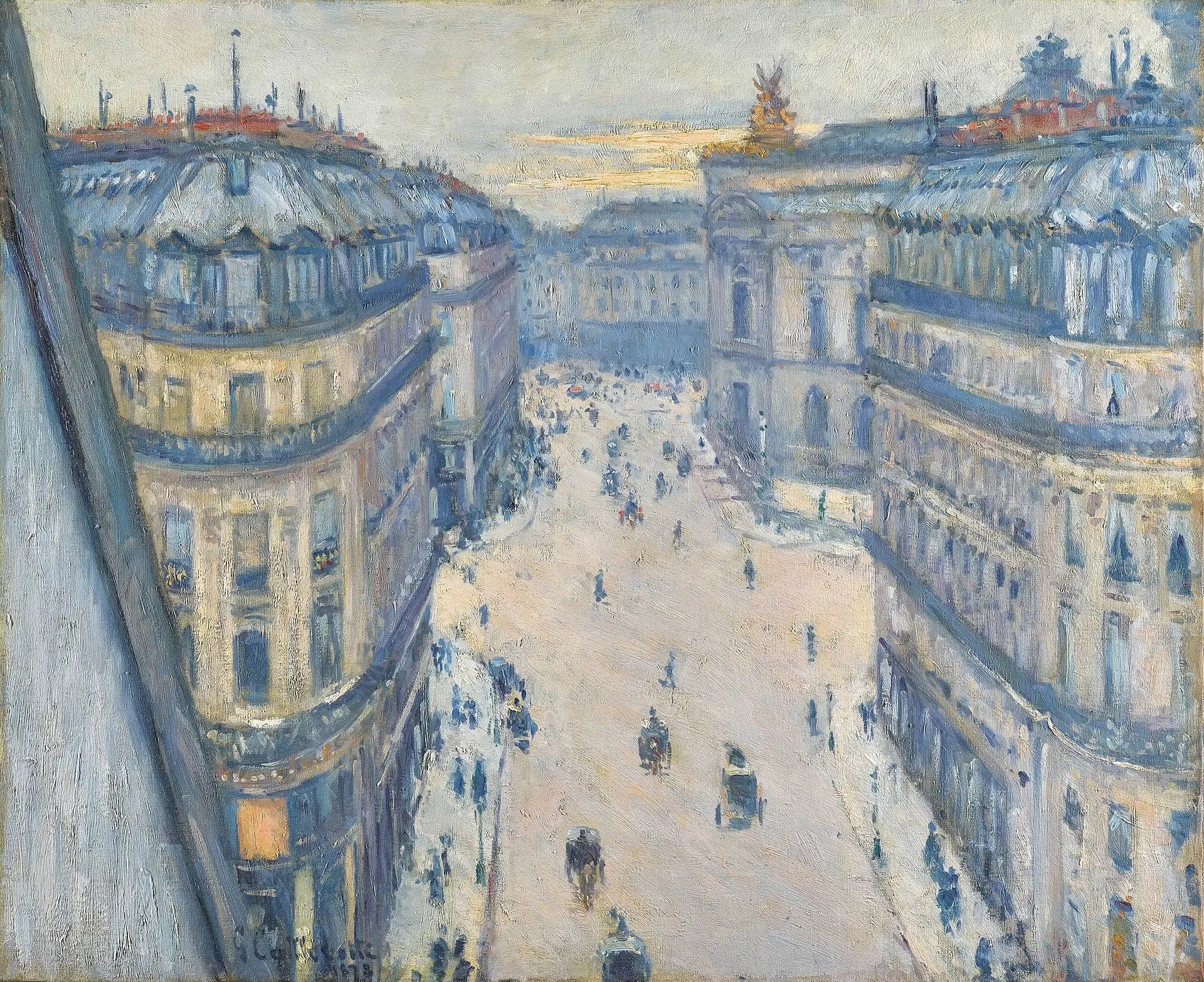 Rue Halévy, vue du sixième étage - Gustave Caillebotte image 1 copie peinte à la main à l’huile