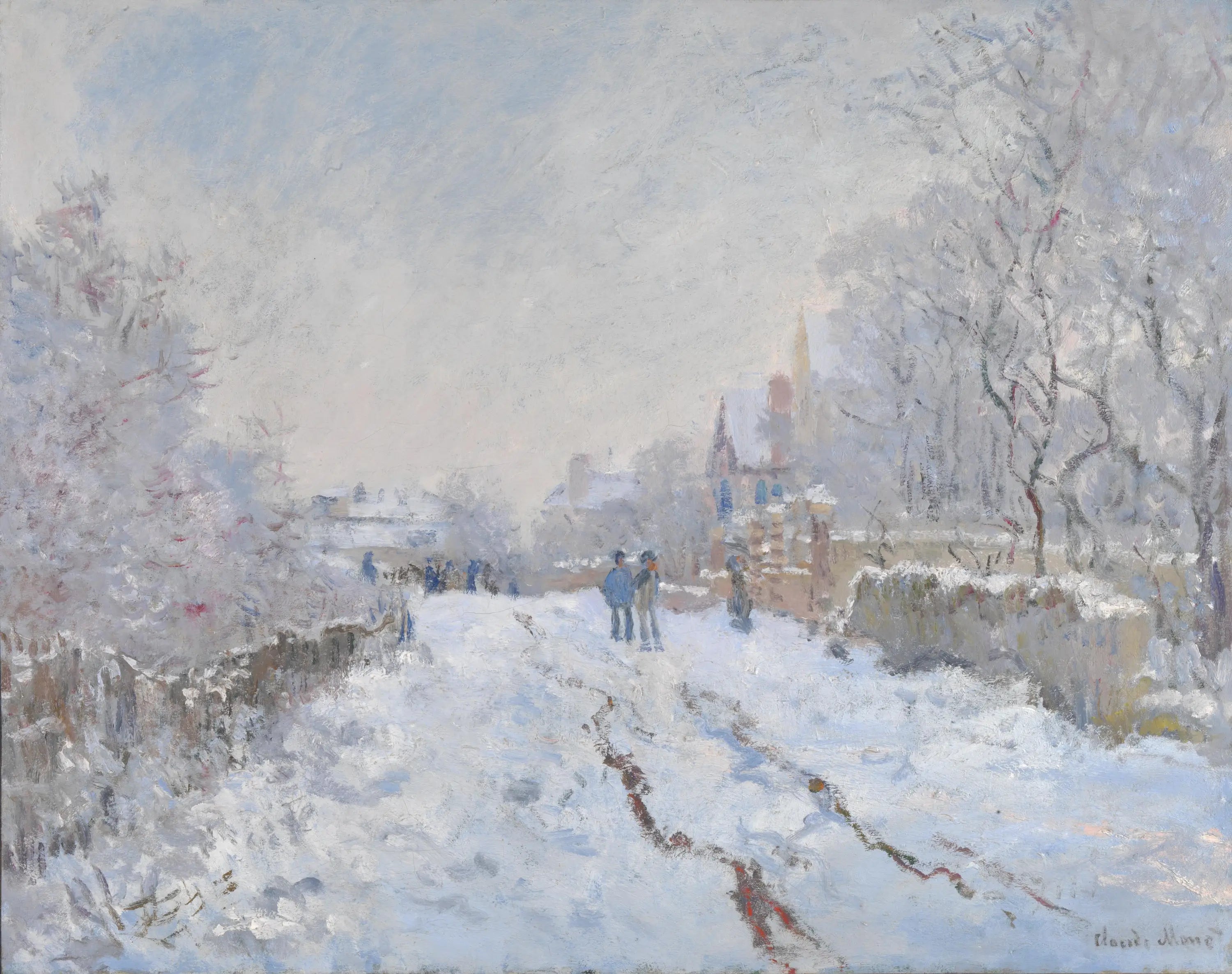 Reproduction du tableau « Rue sous la neige, Argenteuil - Claude Monet » par Alpha Reproduction en peinture à l’huile