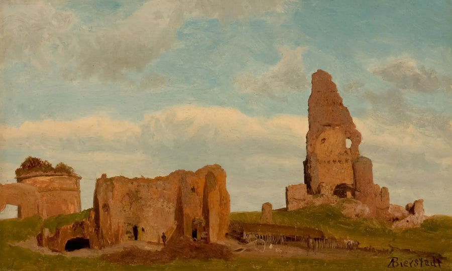 Развалины, римская сельская местность - Альберт Бирштадт
