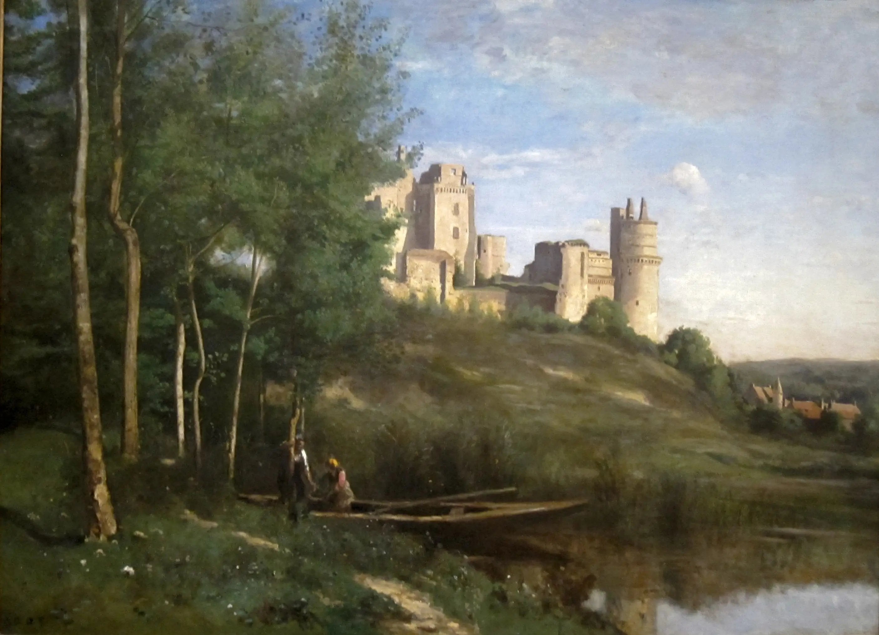 ruines du Château de Pierrefonds - Jean-Baptiste Camille Corot - Alpha Reproduction