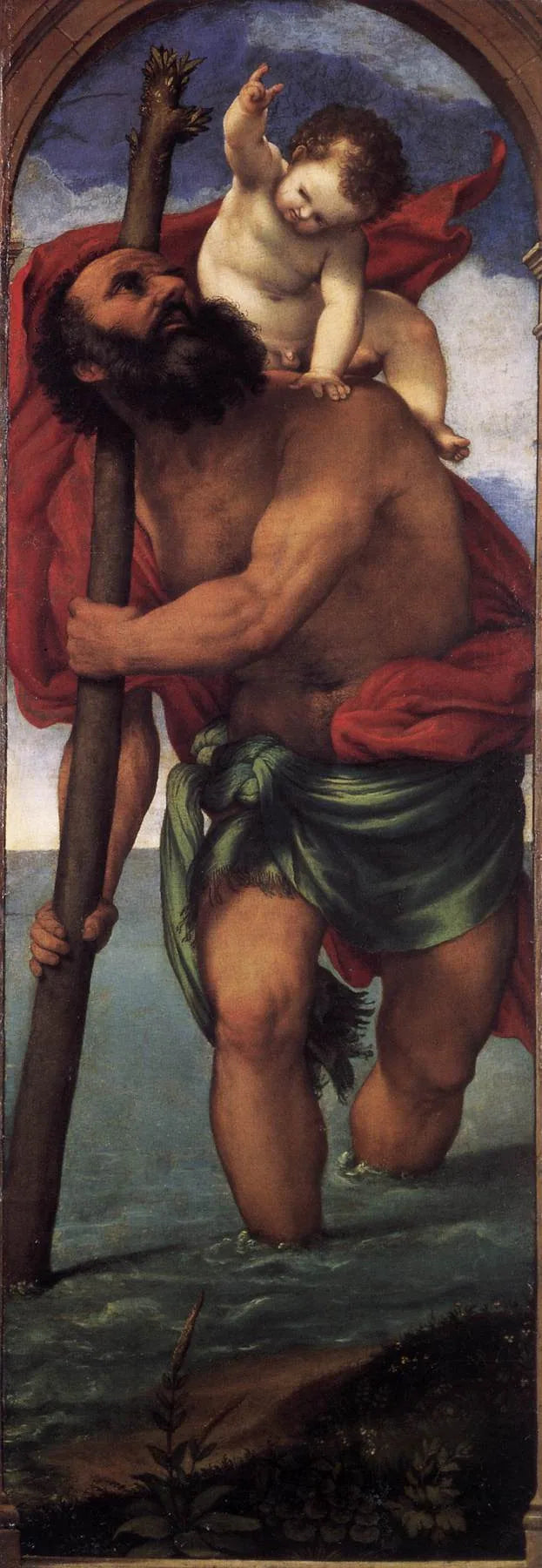 Святой Христофор - Лоренцо Лотто