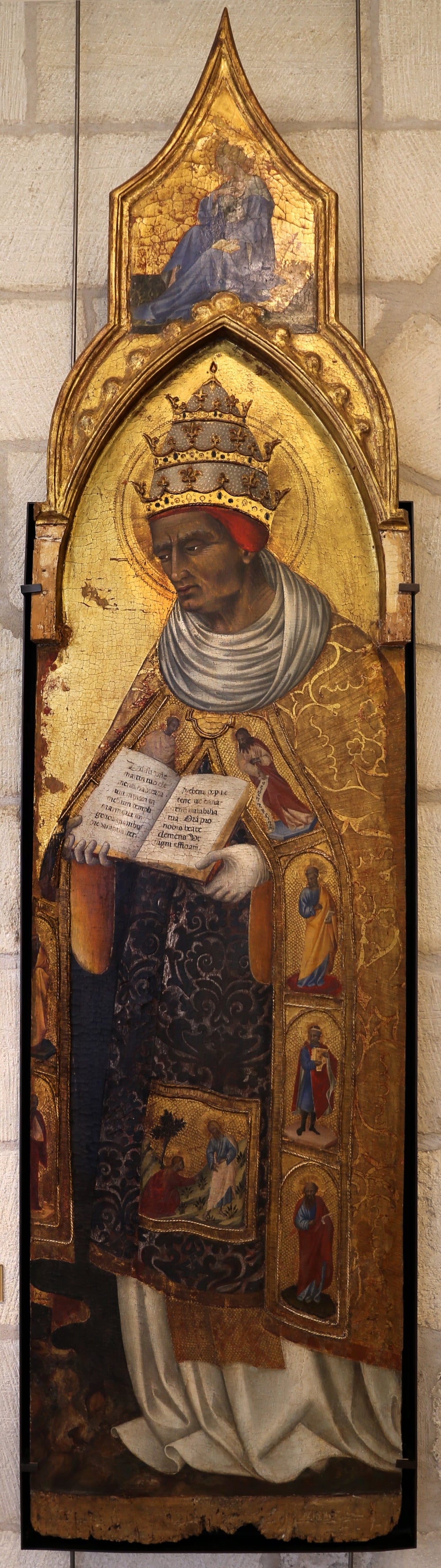Saint Clément (au-dessus: La Vierge de l’Annonciation) - Giovanni di Paolo - Alpha Reproduction