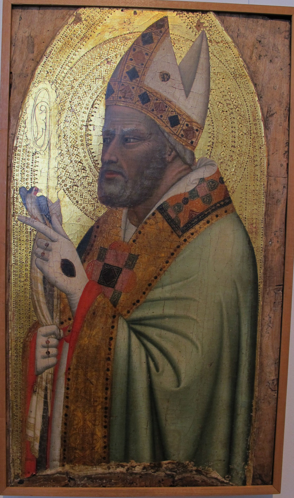 Saint évêque avec un chardonneret - Bernardo Daddi - Alpha Reproduction