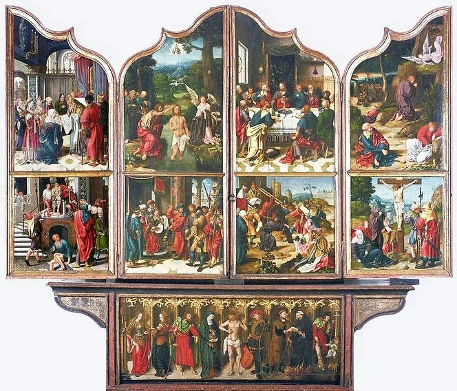 Сент-Жан-Батист и Святой Рену (деталь). - Joos van Cleve