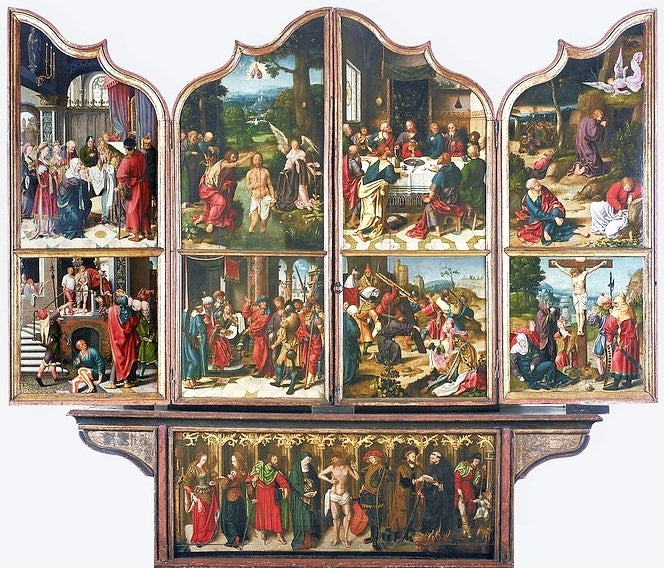 Сент-Жан-Батист и Святой Рену (деталь). - Joos van Cleve