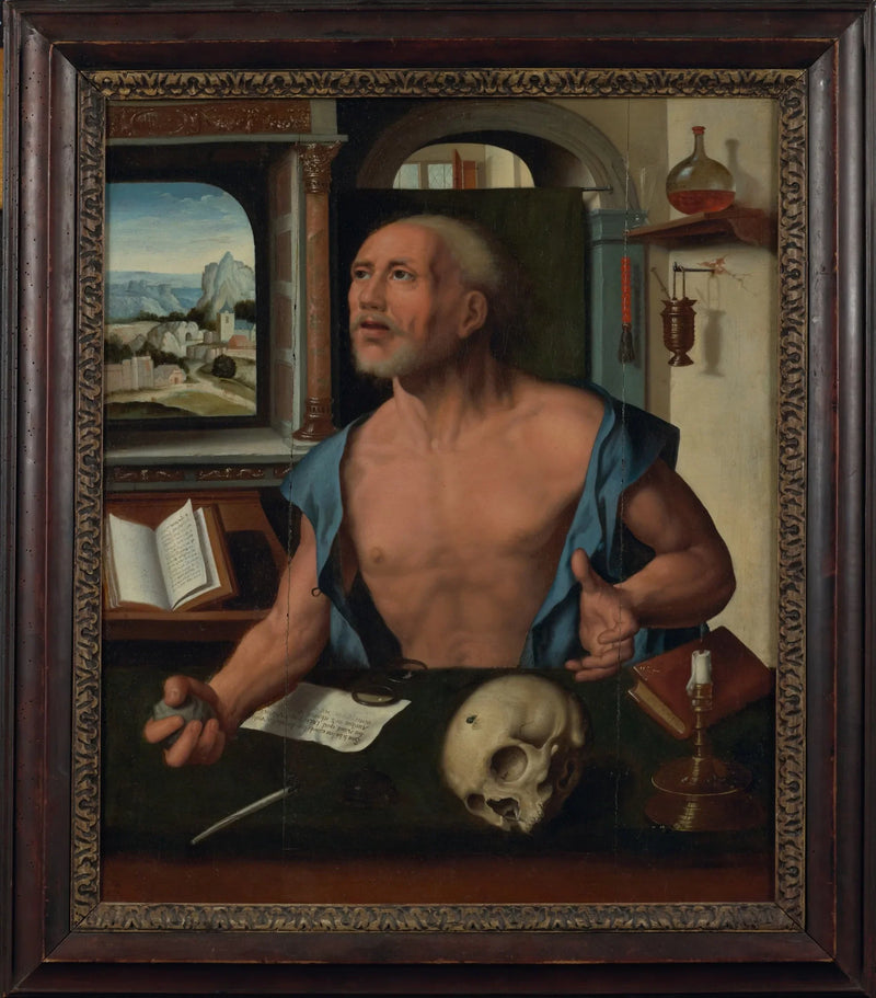 Святой Иероним в своей келье - Joos van Cleve