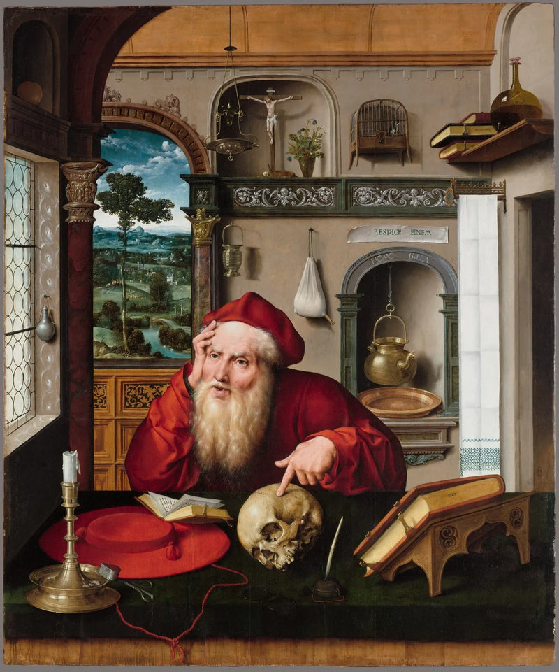 Святой Иероним в своем рабочем кабинете - Joos van Cleve