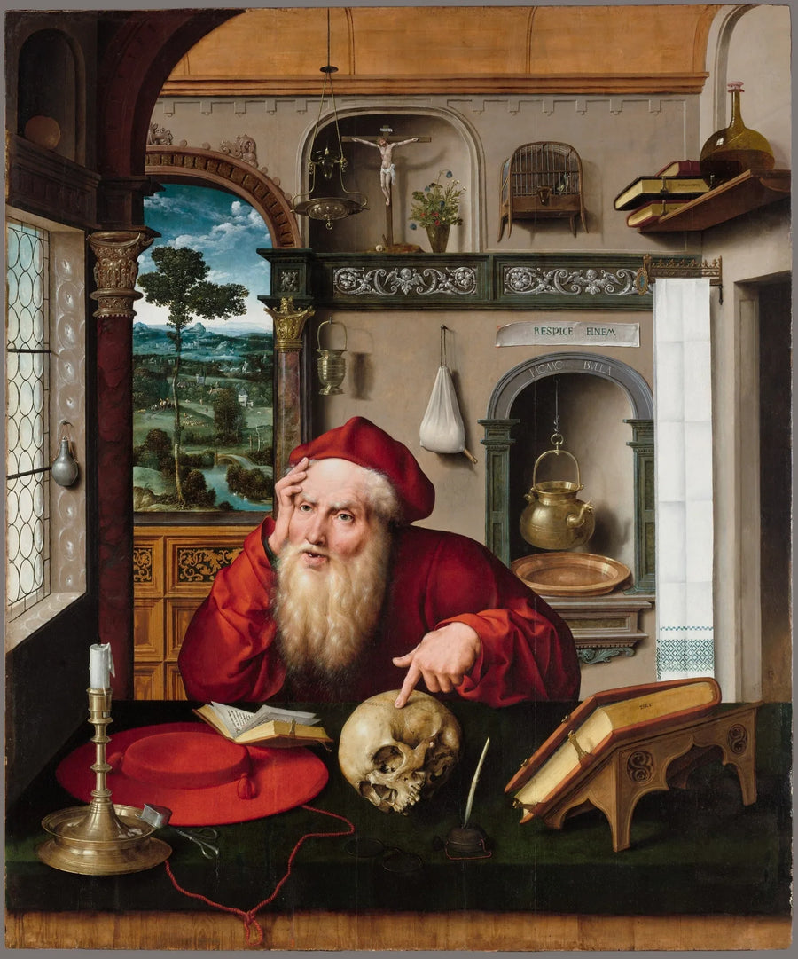 Святой Иероним в своем рабочем кабинете - Joos van Cleve