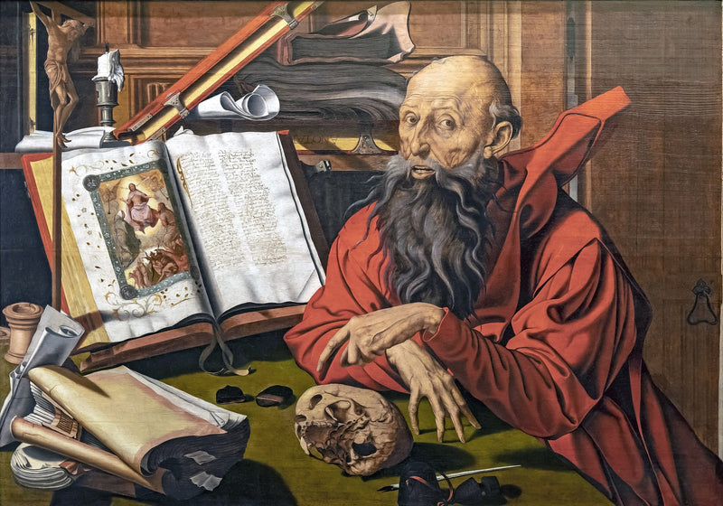 Святой Иероним в раздумье - Marinus van Reymerswale