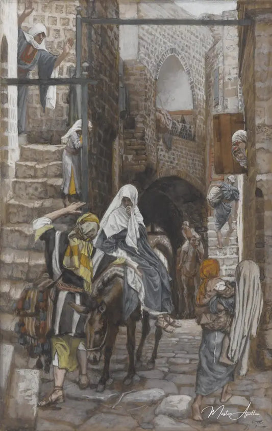 Saint Joseph cherche un gîte à Bethléem - James Tissot - Reproductions de tableaux et peintures haut de gamme